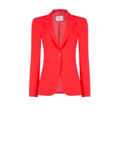 Blazer curto em tecido fluido com botão metálico Rinascimento