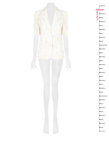 Blazer em mistura de viscose e linho com bordados florais em relevo Rinascimento