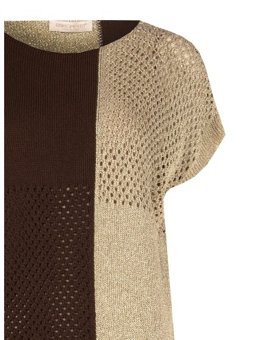 Camisola ajour em mistura de algodão e viscose com lurex Rinascimento