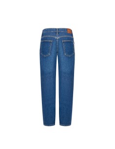 Jeans de corte reto com corrente de pérolas removível Rinascimento 2