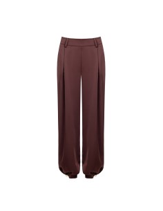 Calças largas estilo balão em cetim com botões nos tornozelos Rinascimento