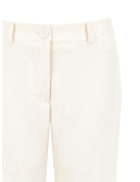 Calças Retas Em Tecido Fluido Rinascimento