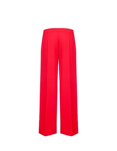 Calças palazzo em tecido fluido com bolsos Rinascimento