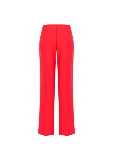 Calças palazzo em tecido fluido com fecho lateral Rinascimento