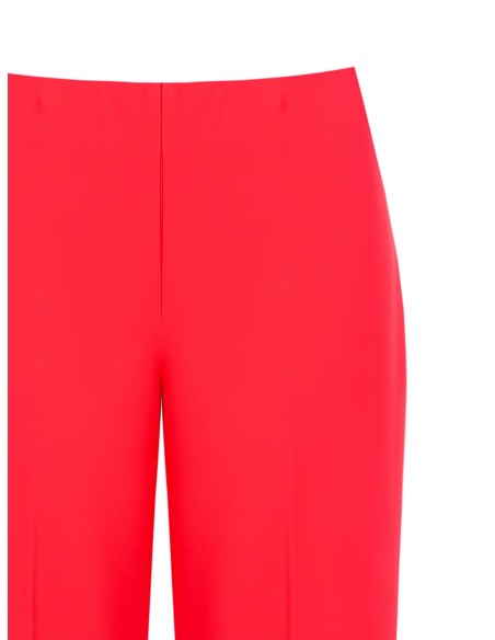 Calças palazzo em tecido fluido com fecho lateral Rinascimento