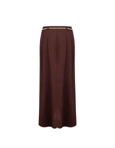 Saia longa em tecido fluido com fenda frontal e cinto de corrente a condizer Rinascimento 2