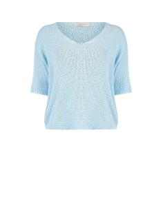 Maglia Curvy Ampia In Misto Cotone Punto A Nido D'ape Con Scollo A ...