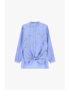 Camisa Com Mangas Longas E Gola À Coreana Dixie 2