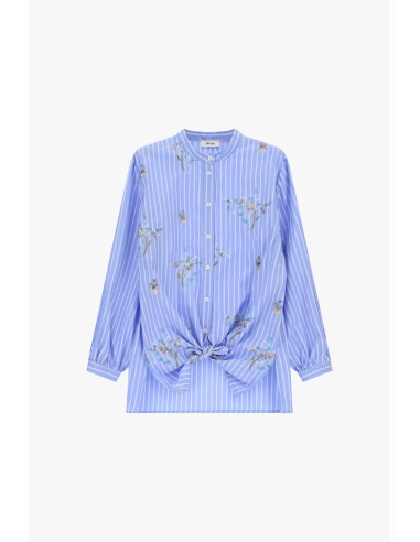 Camisa Com Mangas Compridas E Gola À Coreana Dixie