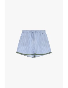 Calções Corte Regular às Riscas com Perfis Decorativos Dixie 2