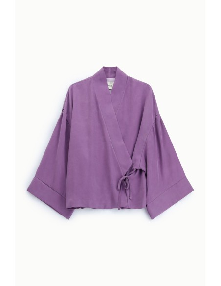 Blazer Kimono Corte Solto com Cinto Lateral Dixie