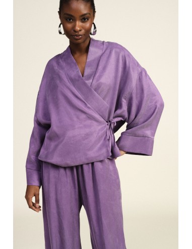 Blazer Kimono Corte Solto Com Cinto Lateral Dixie