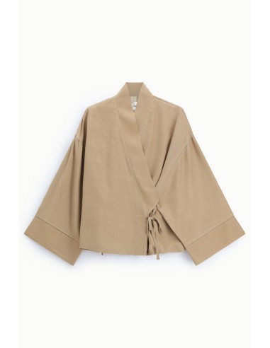 Blazer kimono de corte solto com cinto lateral Dixie