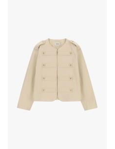 Jaqueta-Camisa Curta Com Bolsos E Alamares Dixie