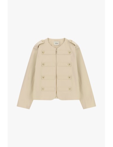 Jaqueta-Camisa Curta Com Bolsos E Alamares Dixie