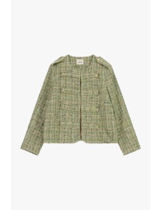 Casaco-camisa com Botões Decorativos e Ombros Estruturados Dixie