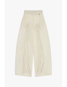Calças palazzo com cintura elástica e detalhes com cordão Dixie