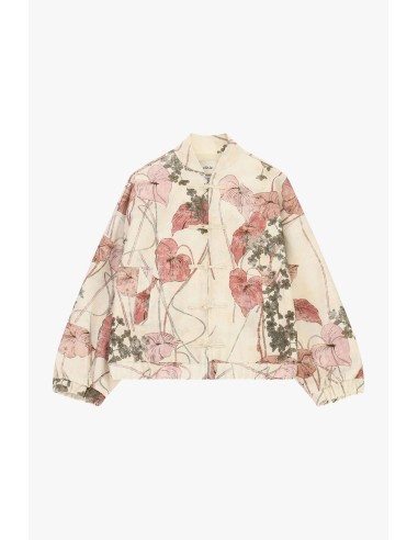 Bomber com estampa floral e fecho com nó Dixie