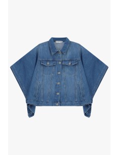 Jaqueta de ganga oversize com mangas largas Please