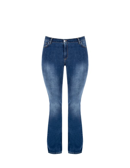 Jeans Flare Curvy Lavagem Média Rinascimento Curvy