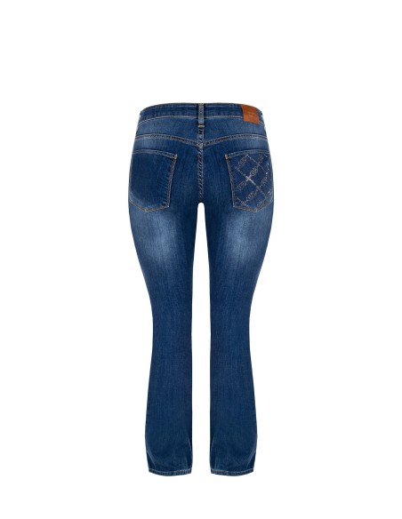 Jeans Flare Curvy Lavagem Média Rinascimento Curvy