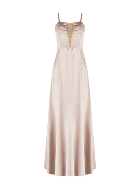 Abito Lungo Bustier A Ruota In Raso Rinascimento - Vestiti Firmati ...