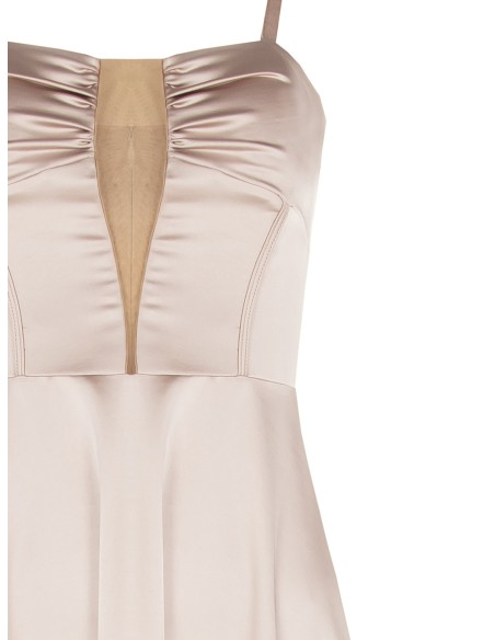 Vestido Longo Bustier Rodado em Cetim Rinascimento