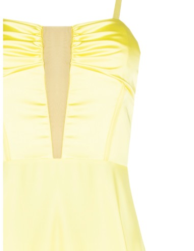 Vestido longo bustier com saia rodada em cetim Rinascimento