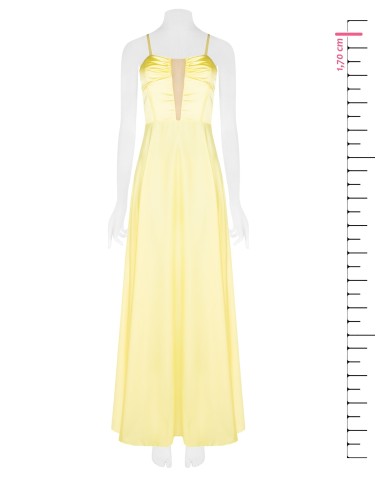 Vestido Longo Bustier com Saia Rodada em Cetim Rinascimento