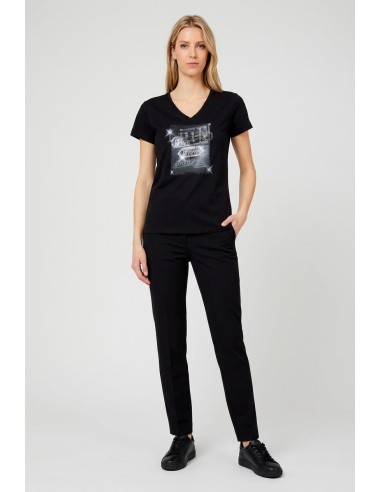 T-shirt com estampa e strass Liu Jo