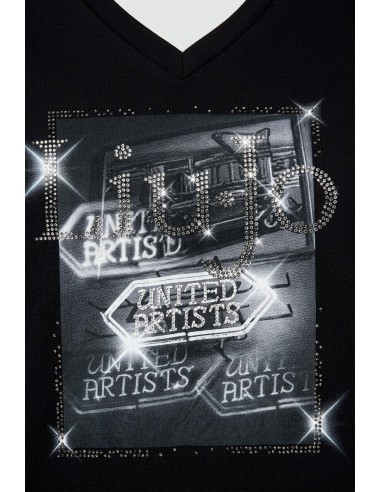 T-Shirt Con Stampa E Strass Liu Jo - Vestiti Firmati Life Smiles