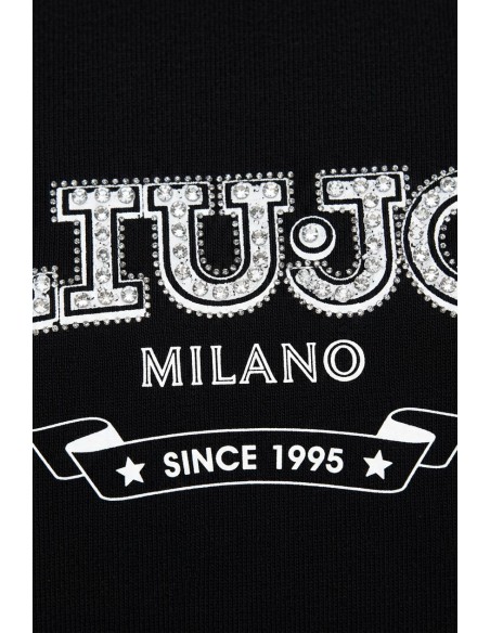 T-shirt com logótipo e pedras preciosas Liu Jo