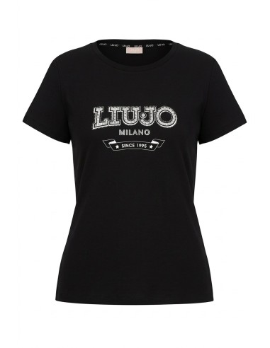 T-Shirt com logótipo e pedras preciosas Liu Jo