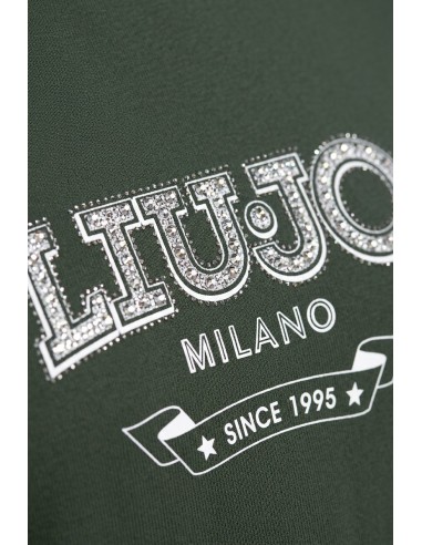 T-shirt com logótipo e pedras preciosas Liu Jo