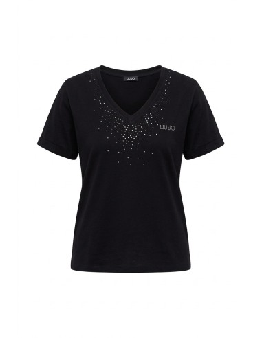 T-Shirt Con Strass Liu Jo - Vestiti Firmati Life Smiles