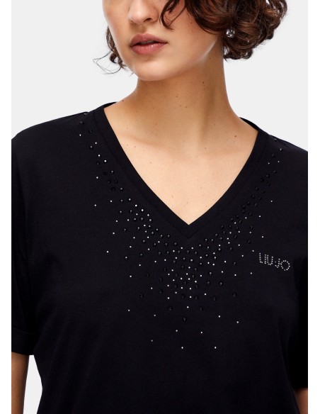 T-shirt com strass Liu Jo