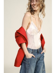 Body Trasparente Con Spalline Sottili E Nodo Dietro Dixie - Vestiti...