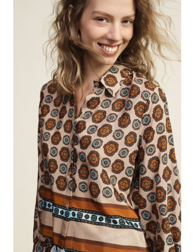 Camisa Com Estampa Geométrica Vibrante Dixie