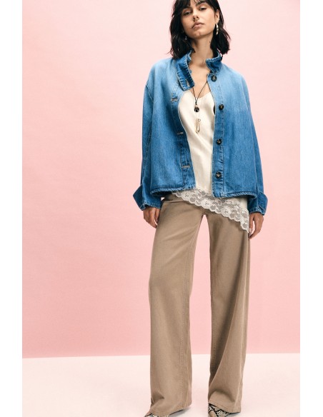 Pantaloni Ampi Cinque Tasche Vita Alta Please - Vestiti Firmati Lif...