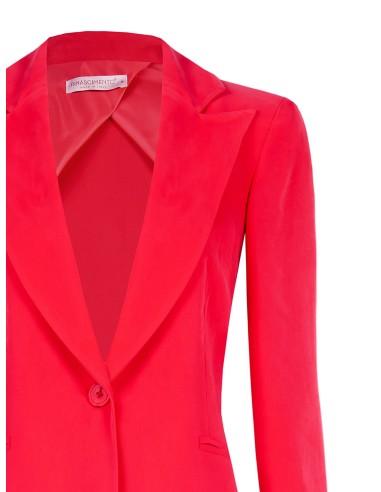 Blazer Entalhado em Mistura de Viscose Rinascimento