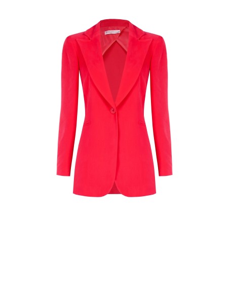 Blazer cintado em mistura de viscose Rinascimento