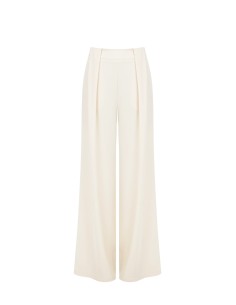 Calças Palazzo Em Tecido Fluido Rinascimento