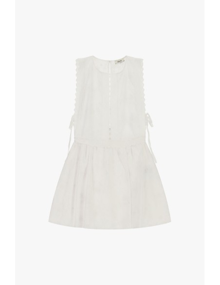 Vestido Curto Sem Mangas Com Detalhes Franzidos Dixie