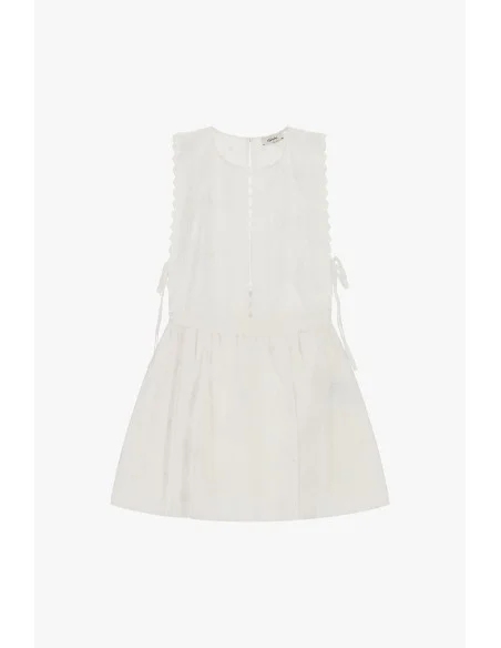 Vestido Curto Sem Mangas Com Detalhes Franzidos Dixie