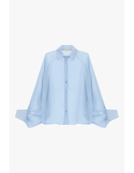 Camisa ampla com mangas compridas franzidas Dixie