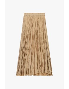 Saia midi plissada com cintura elástica Dixie