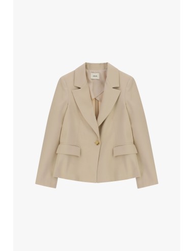 Blazer de abotoamento simples com bolsos com aba Dixie