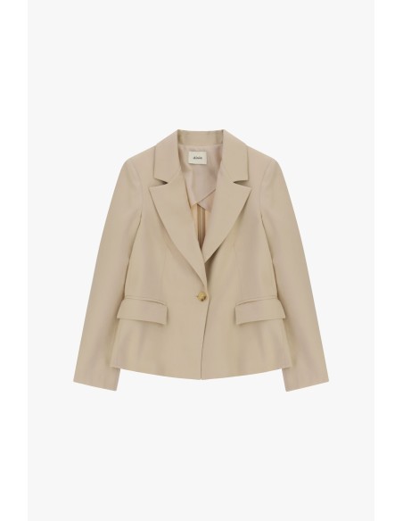 Blazer de abotoamento simples com bolsos com aba Dixie