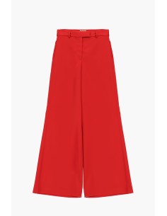 Calças palazzo com vinco frontal e cintura regular Dixie