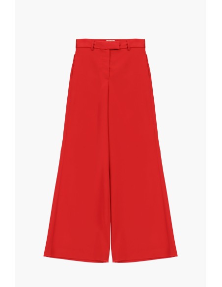 Calças palazzo com vinco frontal e cintura regular Dixie